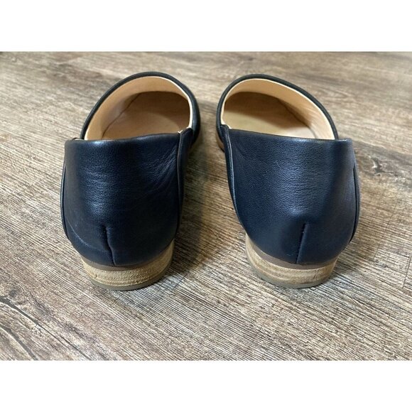 Clarks Cushion Pure Tone Womens Sz 5.5M Black Leather Slip On Heel Loafers Flats - Picture 5 of 12